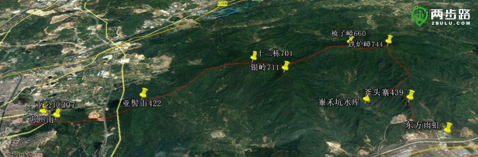 相关轨迹虎牙线探路系列五斧头寨铁炉嶂梳子嶂