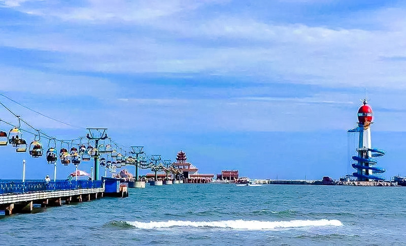 中秋国庆2日仙螺岛南北戴河の地中海风情碧螺塔网红打卡仙螺岛游船