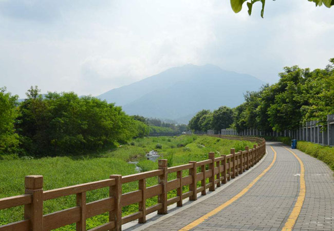 东湖公园(0km→东湖二路→罗湖5号绿道线(深圳水库绿道→大望槟榔