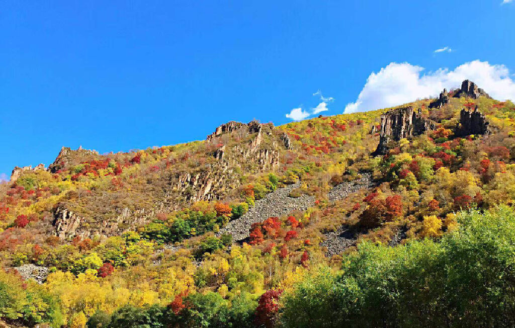 东猴顶上观日出半截沟里赏秋色