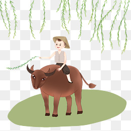 中秋画牛与牛赏月莲花山画牛