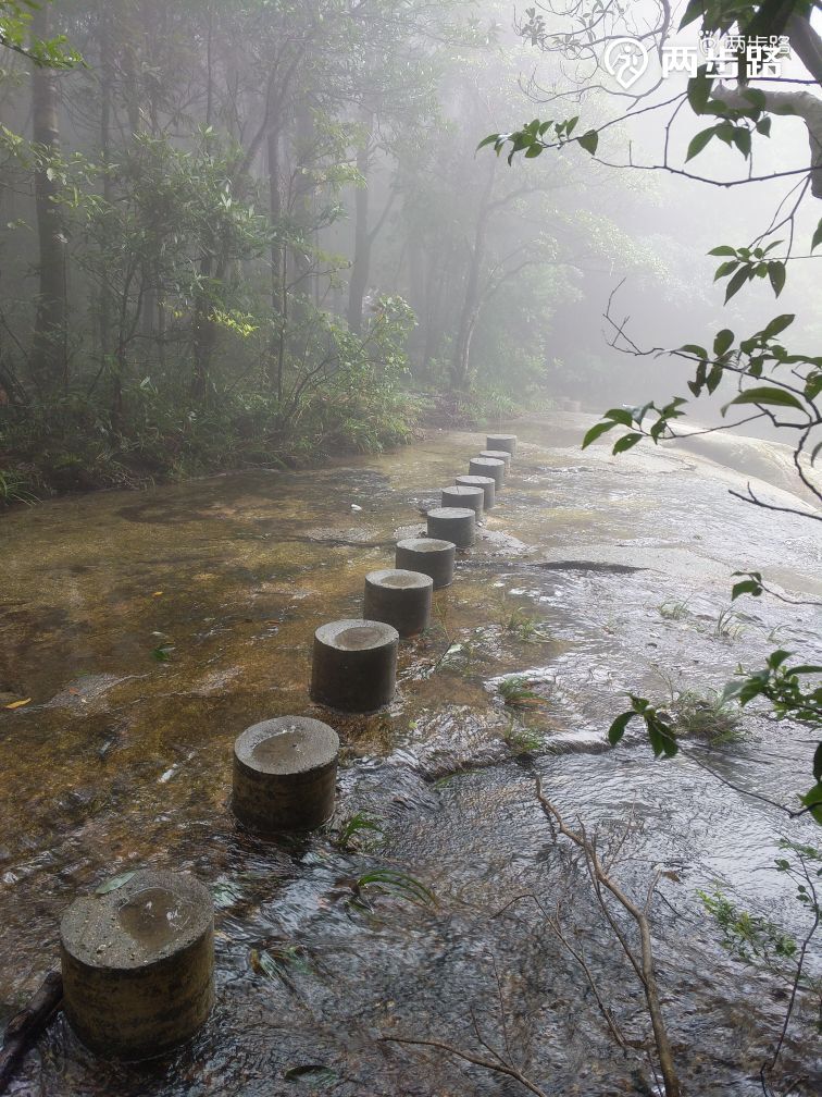 例如:全程23公里,计划8小时完成到罗浮山酥醪观后,从千年古道上山