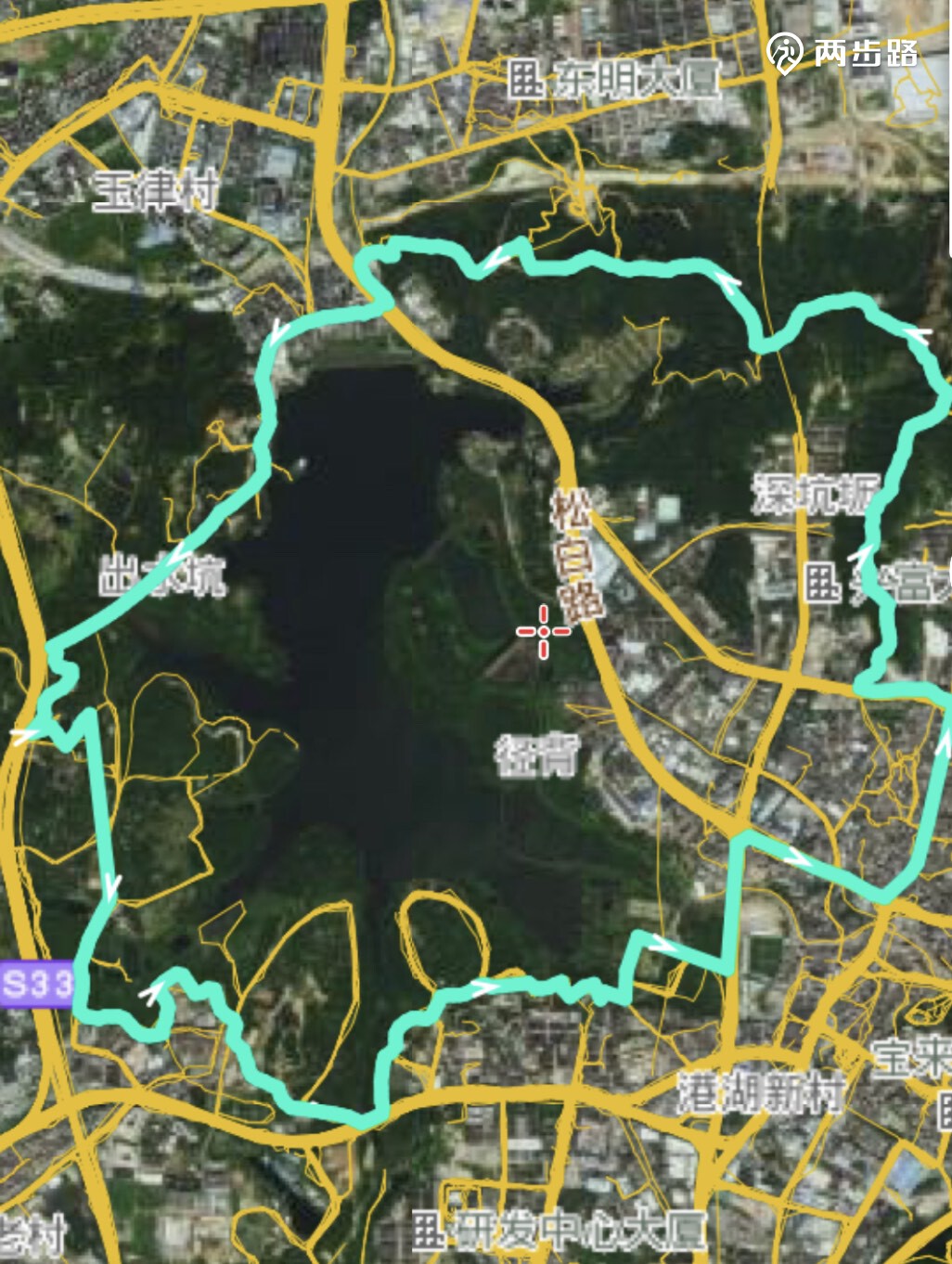 文化广场→弘源寺→石岩湿地公园→石岩环湖碧道→青草排→凉水井→公